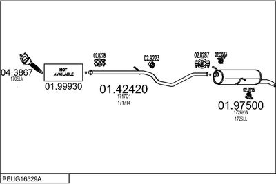 Układ wydechowy MTS PEUG16529A016615