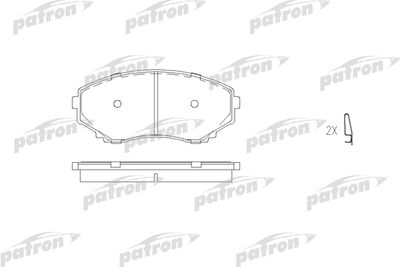 Комплект тормозных колодок, дисковый тормоз PATRON PBP1445 для MAZDA E