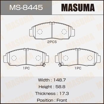 Комплект тормозных колодок MASUMA MS-8445 для HONDA CROSSROAD