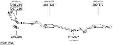 Изпускателна система BOSAL SYS11592