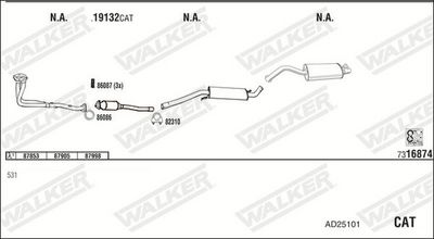 Изпускателна система WALKER AD25101