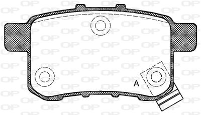 Комплект тормозных колодок, дисковый тормоз OPEN PARTS BPA1332.02 для ACURA TSX