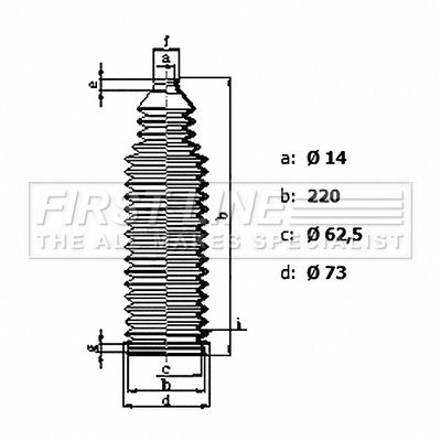 Bellow Kit, steering FIRST LINE FSG3485