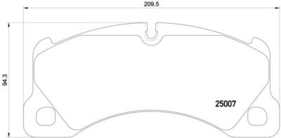 Комплект тормозных колодок, дисковый тормоз BREMBO P 65 021 для PORSCHE TAYCAN