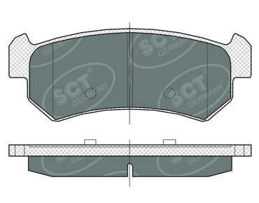Комплект тормозных колодок, дисковый тормоз SCT - MANNOL SP 376 PR для CHEVROLET REZZO