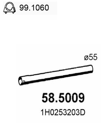 Výfuková trubka ASSO 58.5009
