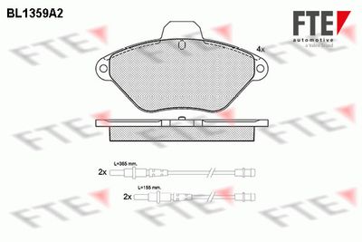 Комплект тормозных колодок, дисковый тормоз FTE BL1359A2 для CITROËN XANTIA