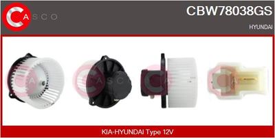Вентилятор салона CASCO CBW78038GS для HYUNDAI LANTRA