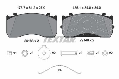 set placute frana,frana disc TEXTAR 2129115002