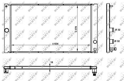 Radiator, engine cooling 50478