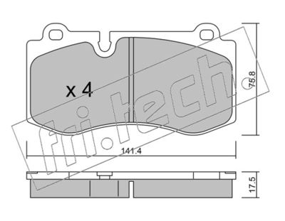 Zestaw klocków hamulcowych, hamulce tarczowe FRI.TECH. 685.0