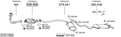 Układ wydechowy BOSAL SYS17066