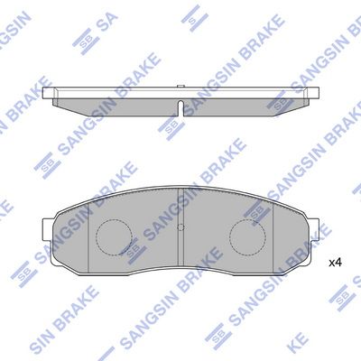 Комплект тормозных колодок, дисковый тормоз Hi-Q SP1084 для MAZDA XEDOS