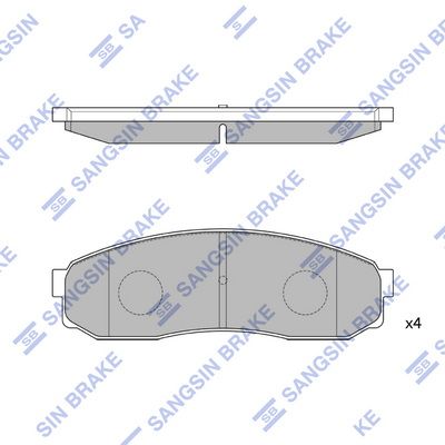 Комплект тормозных колодок, дисковый тормоз Hi-Q SP1084 для MAZDA 929