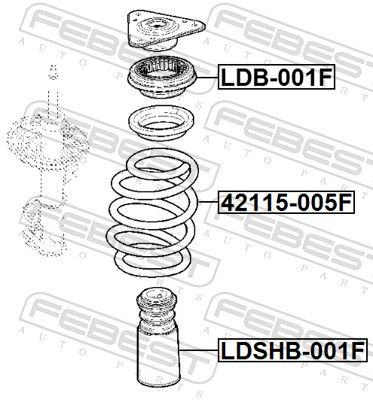 пружина за ходовата част FEBEST 42115-005F