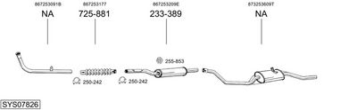 SISTEM DE ESAPAMENT BOSAL SYS07826