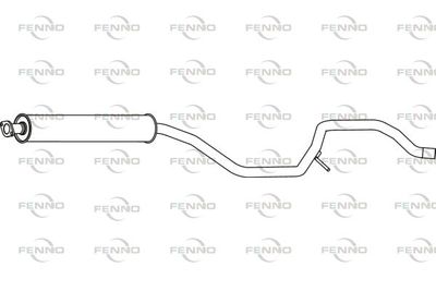 Средний глушитель выхлопных газов FENNO P43126 для OPEL INSIGNIA