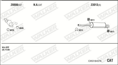 Układ wydechowy WALKER CIK018457A