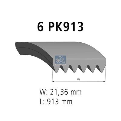 пистов ремък DT Spare Parts 12.15418