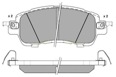 Комплект тормозных колодок, дисковый тормоз E.T.F. 12-1659 для MAZDA 2