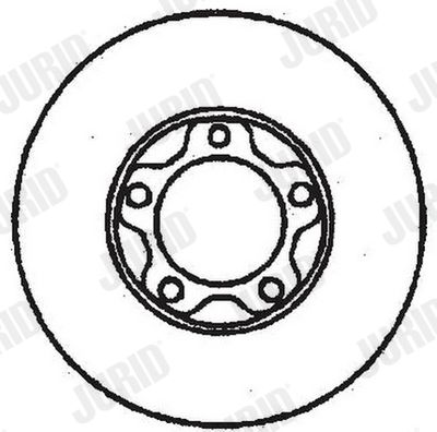 Тормозной диск JURID 561296J для PORSCHE 914