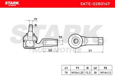 накрайник на напречна кормилна щанга STARK SKTE-0280147