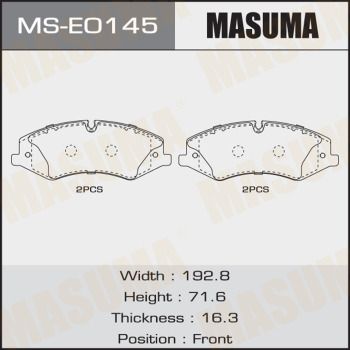 Комплект тормозных колодок MASUMA MS-E0145 для LAND ROVER RANGE ROVER