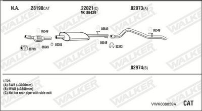 SISTEM DE ESAPAMENT WALKER VWK008859A