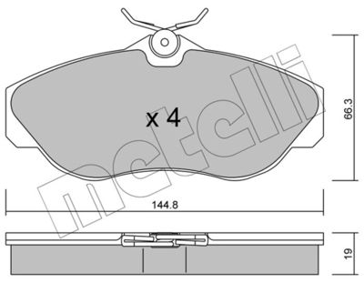Комплект тормозных колодок, дисковый тормоз 22-0350-0