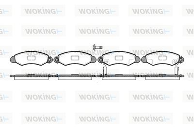 Комплект тормозных колодок, дисковый тормоз WOKING P6023.02 для SUZUKI SWIFT