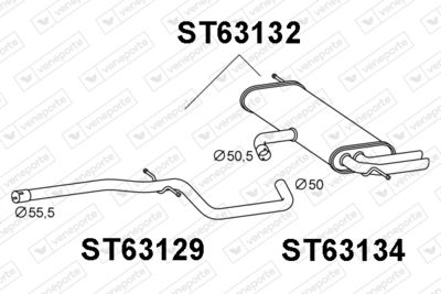 VENEPORTE ST63132 Глушитель выхлопных газов для SEAT ALTEA XL (5P5, 5P8) 1.6 TDI VENEPORTE ST63132 Глушитель выхлопных газов для SEAT ALTEA XL (5P5, 5P8) 1.6 TDI