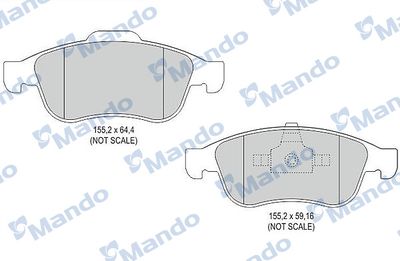 MANDO MBF015255 Тормозные колодки и сигнализаторы  для RENAULT DUSTER (Рено Дустер)
