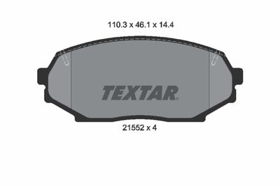 Комплект тормозных колодок, дисковый тормоз TEXTAR 2155202 для ISUZU IMPULSE