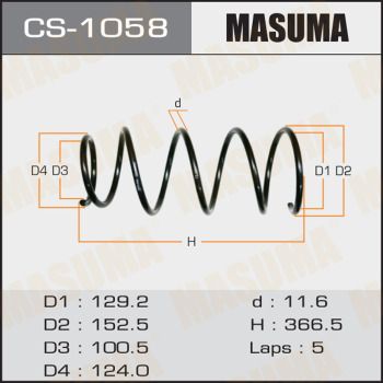 MASUMA CS-1058 Пружина подвески  для TOYOTA PLATZ (Тойота Платз)