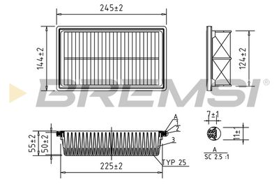 Воздушный фильтр BREMSI FA0601 для HYUNDAI i20
