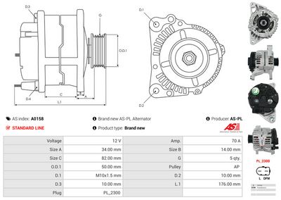 GENERATOR / ALTERNATOR AS-PL A0158 4