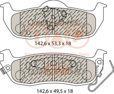 Комплект тормозных колодок, дисковый тормоз IAP QUALITY PARTS 704-10050 для JEEP COMMANDER