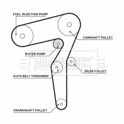 BTW1021 BORG & BECK Водяной насос + комплект зубчатого ремня