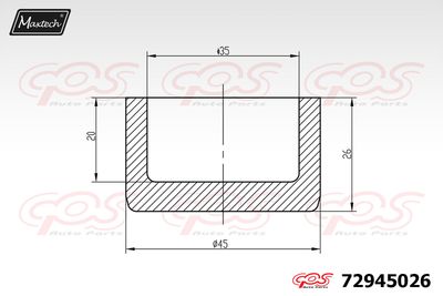 Поршень, корпус скобы тормоза MAXTECH 72945026 для CITROËN C15