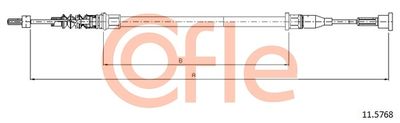Тросик, cтояночный тормоз COFLE 92.11.5768 для OPEL CORSA
