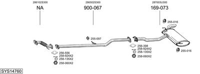 SISTEM DE ESAPAMENT BOSAL SYS14760