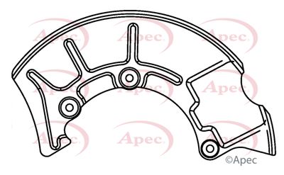 Splash Panel, brake disc APEC ASG1043