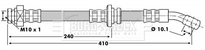 Brake Hose Borg & Beck BBH6877