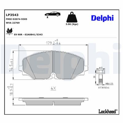 Remblokken set Voor , past: VW ATLAS 2.0/3.6 12.16-