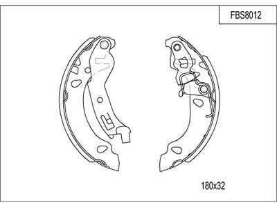 FI.BA FBS8012 Ремкомплект барабанных колодок  для FIAT PANDA (169_) 1.2 (169AXF2A, 169AXF1A)