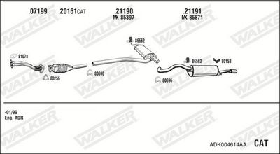SISTEM DE ESAPAMENT WALKER ADK004614AA