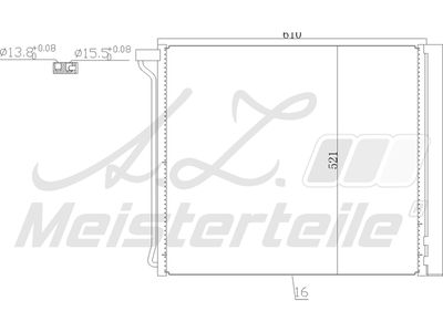 кондензатор, климатизация A.Z. Meisterteile AZMT-45-030-1602