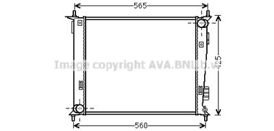 Радиатор, охлаждение двигателя AVA QUALITY COOLING KAA2143 для KIA SOUL