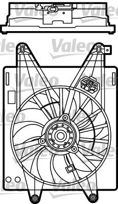 VALEO 698485 Вентилятор системы охлаждения двигателя  для FIAT MAREA (Фиат Мареа)