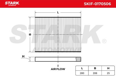 Филтър купе (поленов филтър) STARK SKIF-0170506